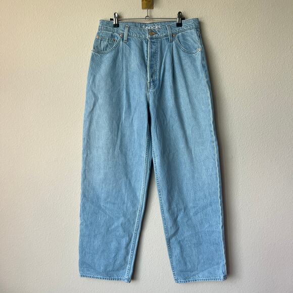 Mother Snacks The Pleated Fun Dip Puddle Barrel Jeans Size 28 - Picture 2 of 8